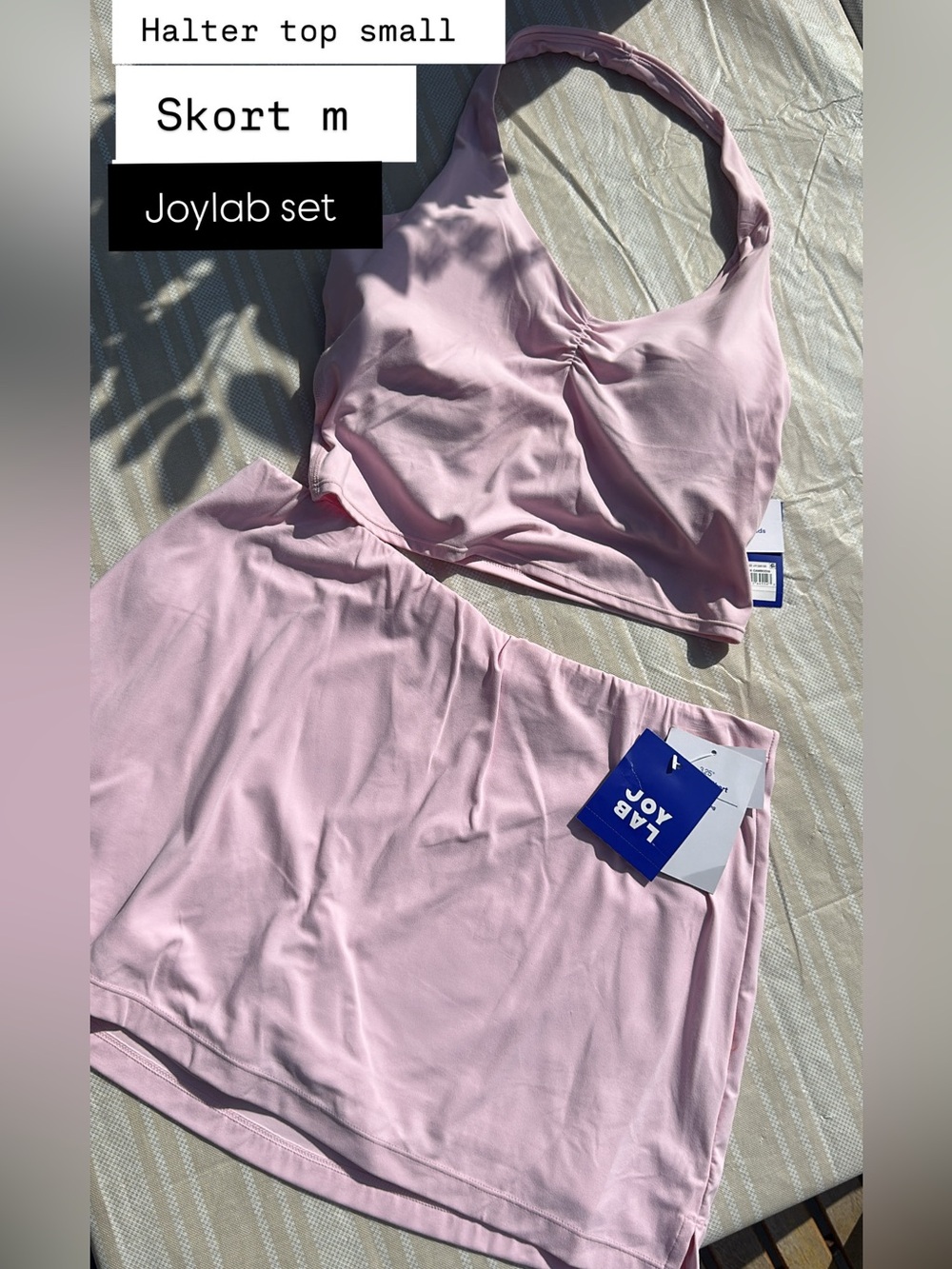 JoyLab Pink Lounge Tank and Skort set